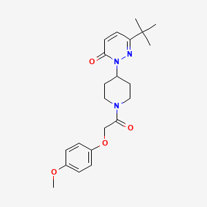 6-Tert-butyl-2-[1-[2-(4-methoxyphenoxy)acetyl]piperidin-4-yl]pyridazin-3-one