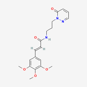 molecular formula C19H23N3O5 B3015854 (E)-N-(3-(6-oxopyridazin-1(6H)-yl)propyl)-3-(3,4,5-trimethoxyphenyl)acrylamide CAS No. 1207061-91-3