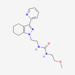 molecular formula C18H25N5O2 B3015857 1-(2-methoxyethyl)-3-(2-(3-(pyridin-2-yl)-4,5,6,7-tetrahydro-1H-indazol-1-yl)ethyl)urea CAS No. 1798028-07-5
