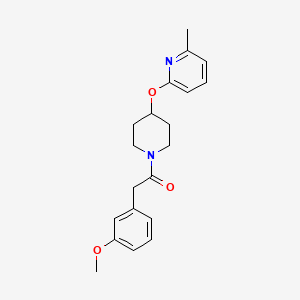 molecular formula C20H24N2O3 B3015863 2-(3-Methoxyphenyl)-1-(4-((6-methylpyridin-2-yl)oxy)piperidin-1-yl)ethanone CAS No. 1797597-07-9