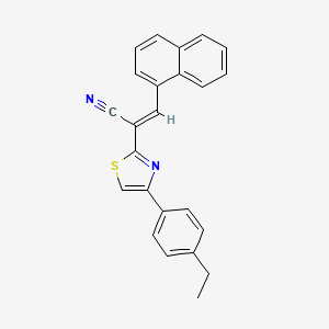 molecular formula C24H18N2S B3015864 (E)-2-(4-(4-ethylphenyl)thiazol-2-yl)-3-(naphthalen-1-yl)acrylonitrile CAS No. 476673-93-5