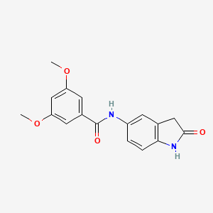 molecular formula C17H16N2O4 B3015865 3,5-二甲氧基-N-(2-氧代吲哚-5-基)苯甲酰胺 CAS No. 921838-34-8