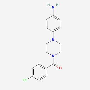 molecular formula C17H18ClN3O B3015870 [4-(4-Aminophenyl)piperazin-1-yl](4-chlorophenyl)methanone CAS No. 585567-84-6