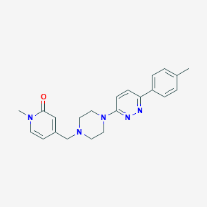 molecular formula C22H25N5O B3015881 1-Methyl-4-[[4-[6-(4-methylphenyl)pyridazin-3-yl]piperazin-1-yl]methyl]pyridin-2-one CAS No. 2380088-19-5