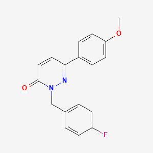 molecular formula C18H15FN2O2 B3015882 2-(4-氟苄基)-6-(4-甲氧基苯基)吡啶并氮杂-3(2H)-酮 CAS No. 941930-05-8