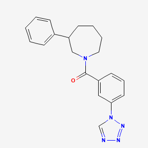 molecular formula C20H21N5O B3015889 (3-(1H-四唑-1-基)苯基)(3-苯基氮杂环庚-1-基)甲酮 CAS No. 1705084-81-6