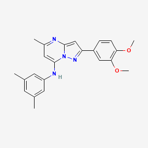 molecular formula C23H24N4O2 B3015895 2-(3,4-二甲氧基苯基)-N-(3,5-二甲基苯基)-5-甲基吡唑并[1,5-a]嘧啶-7-胺 CAS No. 933250-74-9