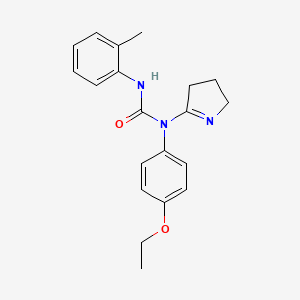 molecular formula C20H23N3O2 B3015899 1-(3,4-dihydro-2H-pyrrol-5-yl)-1-(4-ethoxyphenyl)-3-(2-methylphenyl)urea CAS No. 886903-08-8