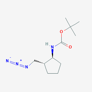 molecular formula C11H20N4O2 B3015901 tert-butyl ((1S,2R)-2-(azidomethyl)cyclopentyl)carbamate CAS No. 860297-45-6