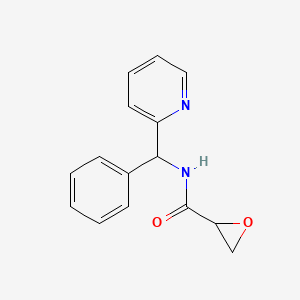 molecular formula C15H14N2O2 B3015904 N-[Phenyl(pyridin-2-yl)methyl]oxirane-2-carboxamide CAS No. 2411289-16-0