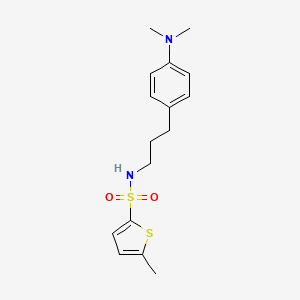 molecular formula C16H22N2O2S2 B3015906 N-(3-(4-(二甲氨基)苯基)丙基)-5-甲硫代吩-2-磺酰胺 CAS No. 954065-25-9