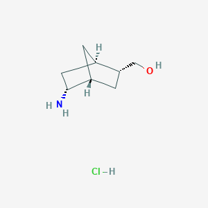 molecular formula C8H16ClNO B3015910 [(1R,2R,4R,5R)-5-氨基-2-双环[2.2.1]庚基]甲醇；盐酸 CAS No. 2253629-74-0