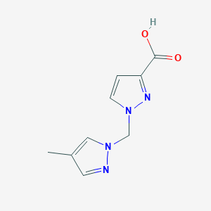 molecular formula C9H10N4O2 B3015920 1-[(4-methyl-1H-pyrazol-1-yl)methyl]-1H-pyrazole-3-carboxylic acid CAS No. 1006459-05-7
