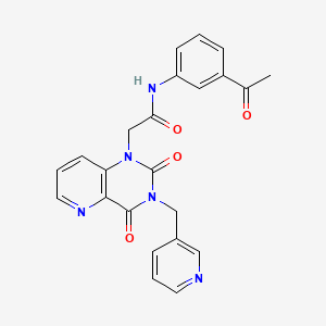 molecular formula C23H19N5O4 B3015924 N-(3-乙酰苯基)-2-(2,4-二氧代-3-(吡啶-3-基甲基)-3,4-二氢吡啶并[3,2-d]嘧啶-1(2H)-基)乙酰胺 CAS No. 941901-77-5