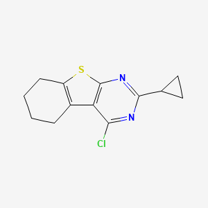 3-Chloro-5-cyclopropyl-8-thia-4,6-diazatricyclo[7.4.0.0,2,7]trideca-1(9),2,4,6-tetraene