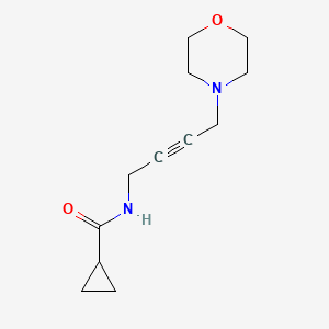 molecular formula C12H18N2O2 B3015936 N-(4-morpholinobut-2-yn-1-yl)cyclopropanecarboxamide CAS No. 1396685-61-2
