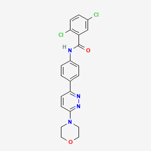 2,5-dichloro-N-(4-(6-morpholinopyridazin-3-yl)phenyl)benzamide