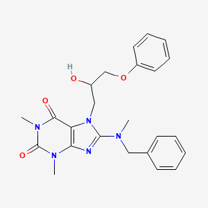 B3015948 8-(benzyl(methyl)amino)-7-(2-hydroxy-3-phenoxypropyl)-1,3-dimethyl-1H-purine-2,6(3H,7H)-dione CAS No. 868146-45-6