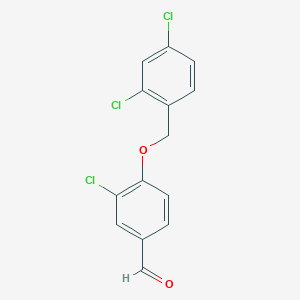 molecular formula C14H9Cl3O2 B3015949 3-氯-4-[(2,4-二氯苄基)氧基]苯甲醛 CAS No. 433242-78-5