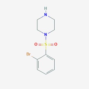 molecular formula C10H13BrN2O2S B3015960 1-[(2-溴苯基)磺酰基]哌嗪 CAS No. 744243-41-2