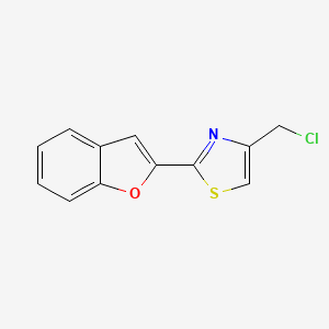 B3015968 2-(1-Benzofuran-2-yl)-4-(chloromethyl)-1,3-thiazole CAS No. 1152605-99-6