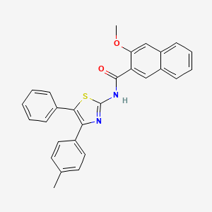 molecular formula C28H22N2O2S B3015969 3-甲氧基-N-[4-(4-甲基苯基)-5-苯基-1,3-噻唑-2-基]萘-2-甲酰胺 CAS No. 313252-04-9