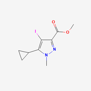 molecular formula C9H11IN2O2 B3015974 Methyl 5-cyclopropyl-4-iodo-1-methyl-1H-pyrazole-3-carboxylate CAS No. 1247527-40-7
