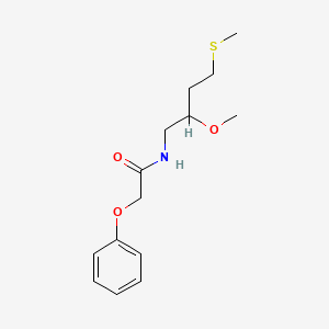 molecular formula C14H21NO3S B3015990 N-(2-Methoxy-4-methylsulfanylbutyl)-2-phenoxyacetamide CAS No. 2309551-65-1