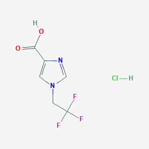 molecular formula C6H6ClF3N2O2 B3015999 1-(2,2,2-三氟乙基)-1H-咪唑-4-羧酸盐酸盐 CAS No. 2172170-44-2