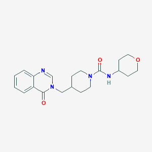 molecular formula C20H26N4O3 B3016003 N-(Oxan-4-yl)-4-[(4-oxoquinazolin-3-yl)methyl]piperidine-1-carboxamide CAS No. 2380095-61-2
