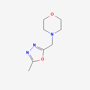 molecular formula C8H13N3O2 B3016004 4-((5-Methyl-1,3,4-oxadiazol-2-yl)methyl)morpholine CAS No. 1328477-75-3
