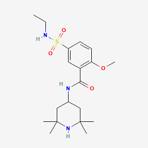 5-(N-ethylsulfamoyl)-2-methoxy-N-(2,2,6,6-tetramethylpiperidin-4-yl)benzamide