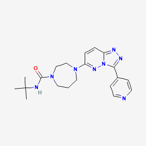 molecular formula C20H26N8O B3016034 N-Tert-butyl-4-(3-pyridin-4-yl-[1,2,4]triazolo[4,3-b]pyridazin-6-yl)-1,4-diazepane-1-carboxamide CAS No. 2380087-85-2
