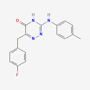 molecular formula C17H15FN4O B3016045 6-(4-fluorobenzyl)-3-(p-tolylamino)-1,2,4-triazin-5(4H)-one CAS No. 899943-25-0