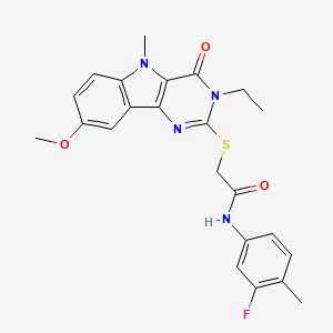 molecular formula C23H23FN4O3S B3016049 2-(7-苄基-4-氧代-2-丙基-5,6,7,8-四氢吡啶并[3,4-d]嘧啶-3(4H)-基)-N-(2-氯-4-甲苯基)乙酰胺 CAS No. 1112430-82-6