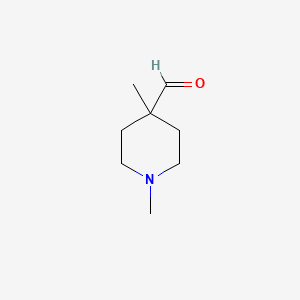 molecular formula C8H15NO B3016058 1,4-Dimethylpiperidine-4-carbaldehyde CAS No. 1176542-59-8