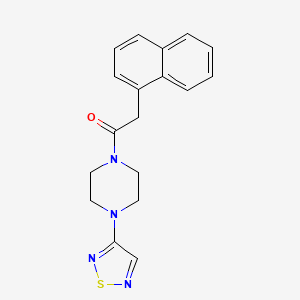 molecular formula C18H18N4OS B3016067 2-(Naphthalen-1-yl)-1-[4-(1,2,5-thiadiazol-3-yl)piperazin-1-yl]ethan-1-one CAS No. 2097859-20-4