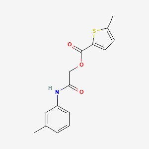 molecular formula C15H15NO3S B3016070 [2-(3-Methylanilino)-2-oxoethyl] 5-methylthiophene-2-carboxylate CAS No. 387854-76-4