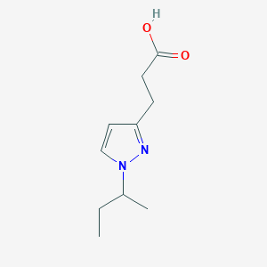 molecular formula C10H16N2O2 B3016077 3-(1-Butan-2-ylpyrazol-3-yl)propanoic acid CAS No. 1484444-33-8