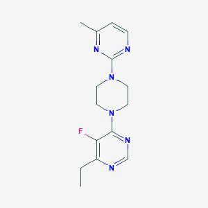 molecular formula C15H19FN6 B3016079 4-Ethyl-5-fluoro-6-[4-(4-methylpyrimidin-2-yl)piperazin-1-yl]pyrimidine CAS No. 2415542-05-9