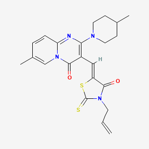 (Z)-3-allyl-5-((7-methyl-2-(4-methylpiperidin-1-yl)-4-oxo-4H-pyrido[1,2-a]pyrimidin-3-yl)methylene)-2-thioxothiazolidin-4-one