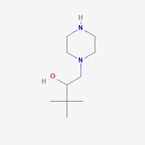 molecular formula C10H22N2O B3016106 3,3-二甲基-1-(哌嗪-1-基)丁烷-2-醇 CAS No. 634576-53-7
