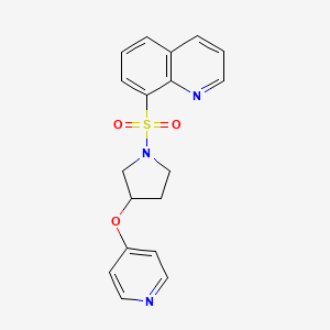 8-((3-(Pyridin-4-yloxy)pyrrolidin-1-yl)sulfonyl)quinoline