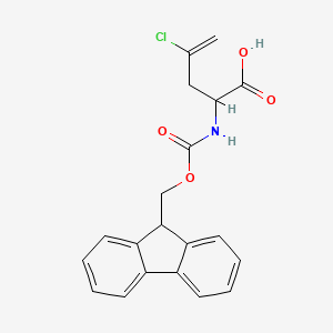 molecular formula C20H18ClNO4 B3016109 4-氯-2-({[(9H-芴-9-基)甲氧基]羰基}氨基)戊-4-烯酸 CAS No. 2059934-88-0