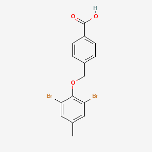 molecular formula C15H12Br2O3 B3016111 4-(2,6-Dibromo-4-methyl-phenoxymethyl)-benzoic acid CAS No. 380170-12-7