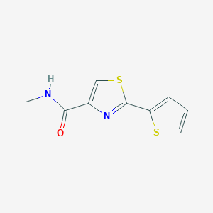 molecular formula C9H8N2OS2 B3016122 N-methyl-2-(2-thienyl)-1,3-thiazole-4-carboxamide CAS No. 400080-72-0