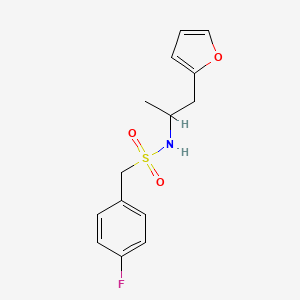 molecular formula C14H16FNO3S B3016123 1-(4-fluorophenyl)-N-(1-(furan-2-yl)propan-2-yl)methanesulfonamide CAS No. 1257551-92-0