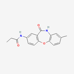 molecular formula C17H16N2O3 B3016129 N-(8-methyl-11-oxo-10,11-dihydrodibenzo[b,f][1,4]oxazepin-2-yl)propanamide CAS No. 922031-14-9