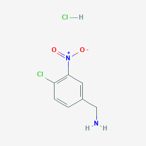molecular formula C7H8Cl2N2O2 B3016133 (4-Chloro-3-nitrobenzyl)amine hydrochloride CAS No. 100398-63-8; 116599-39-4