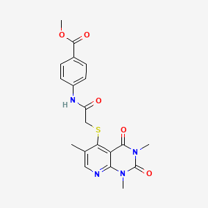 Methyl 4-(2-((1,3,6-trimethyl-2,4-dioxo-1,2,3,4-tetrahydropyrido[2,3-d]pyrimidin-5-yl)thio)acetamido)benzoate